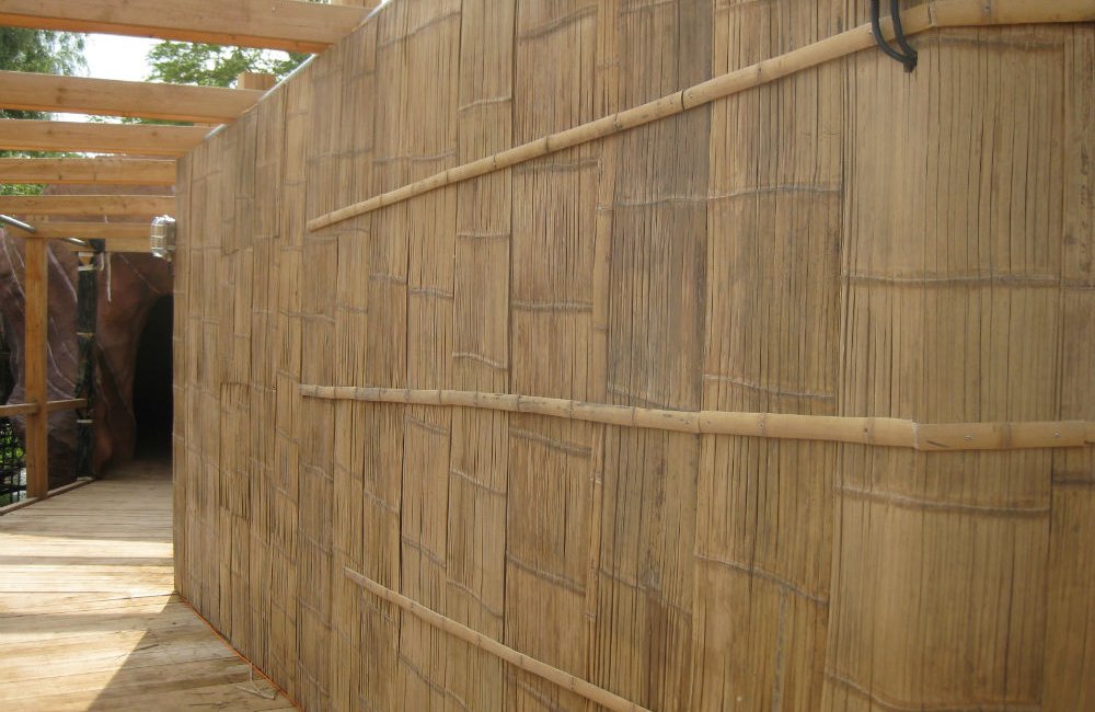 Sichtschutz aus Bambus, naturbelassen